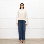 Me + Em Cream Chunky Rib Jumper with Wide Cuffs