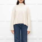 Me + Em Cream Chunky Rib Jumper with Wide Cuffs