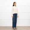 Me + Em Cream Chunky Rib Jumper with Wide Cuffs