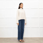 Me + Em Cream Chunky Rib Jumper with Wide Cuffs