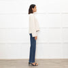 Me + Em Cream Chunky Rib Jumper with Wide Cuffs