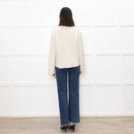 Me + Em Cream Chunky Rib Jumper with Wide Cuffs