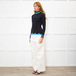 Peter Pilotto Black Multi Zig Zag Detail High Neck Top