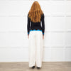 Peter Pilotto Black Multi Zig Zag Detail High Neck Top