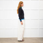 Peter Pilotto Black Multi Zig Zag Detail High Neck Top