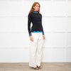Peter Pilotto Black Multi Zig Zag Detail High Neck Top