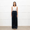 Max Mara Leisure Dark Blue Satin Trousers