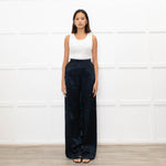 Max Mara Leisure Dark Blue Satin Trousers
