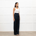 Max Mara Leisure Dark Blue Satin Trousers