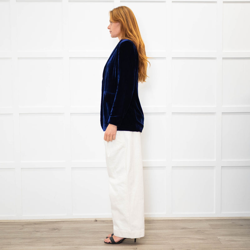 NRBY Blue Velvet Soft Blazer Jacket