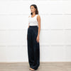 Max Mara Leisure Dark Blue Satin Trousers