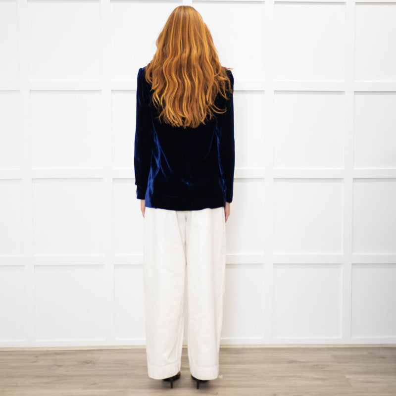 NRBY Blue Velvet Soft Blazer Jacket
