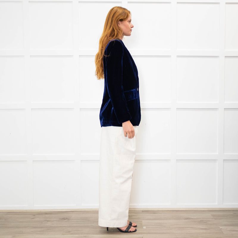 NRBY Blue Velvet Soft Blazer Jacket