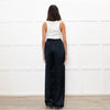 Max Mara Leisure Dark Blue Satin Trousers