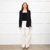 Diane Von Furstenberg Black Edge to Edge Blazer Jacket
