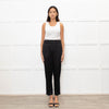 Brunello Cucinelli Black Satin Pull On Trousers