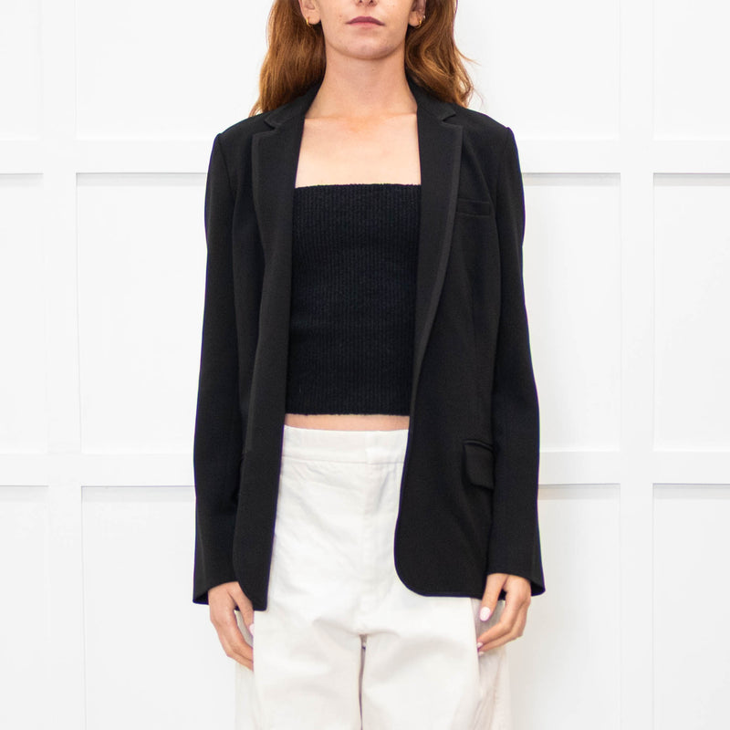 Diane Von Furstenberg Black Edge to Edge Blazer Jacket