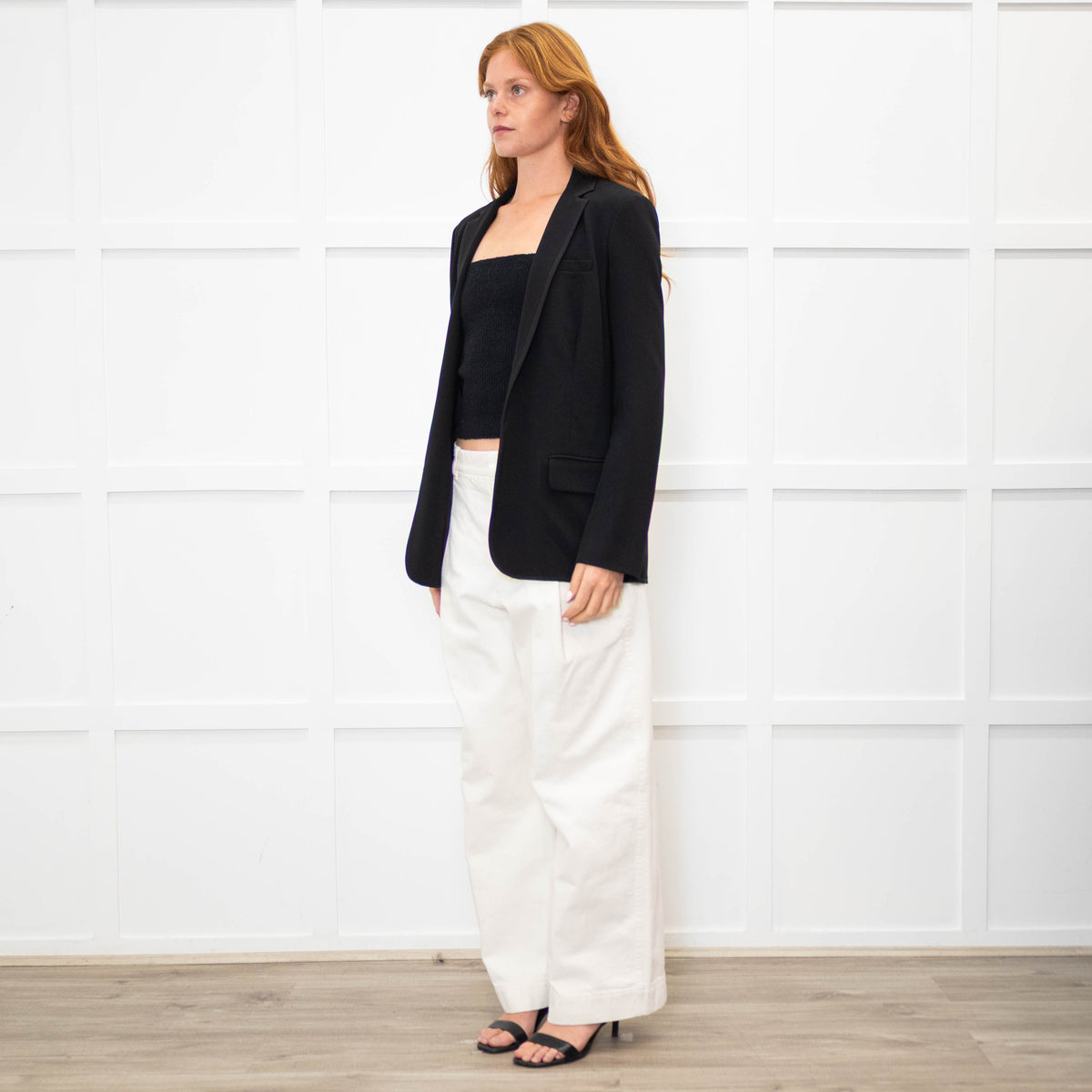 Diane Von Furstenberg Black Edge to Edge Blazer Jacket