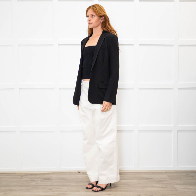 Diane Von Furstenberg Black Edge to Edge Blazer Jacket