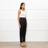 Brunello Cucinelli Black Satin Pull On Trousers