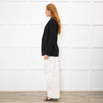 Diane Von Furstenberg Black Edge to Edge Blazer Jacket