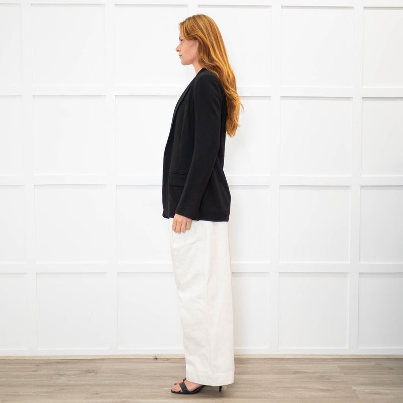 Diane Von Furstenberg Black Edge to Edge Blazer Jacket