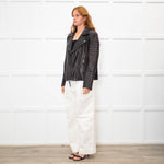 Michael By Michael Kors Black Leather Biker Jacket