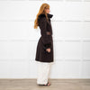 Sportmax Brown Fur Trim Hooded Belted Coat