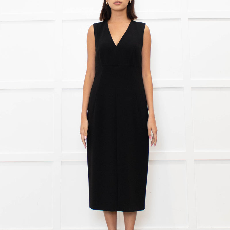 Max Mara Black Sleeveless Shift Dress