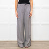 Me + Em Black White Small Houndstooth Pleated Front Wide Trousers