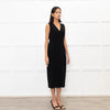 Max Mara Black Sleeveless Shift Dress