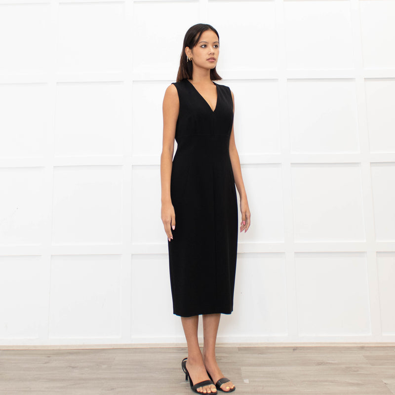 Max Mara Black Sleeveless Shift Dress