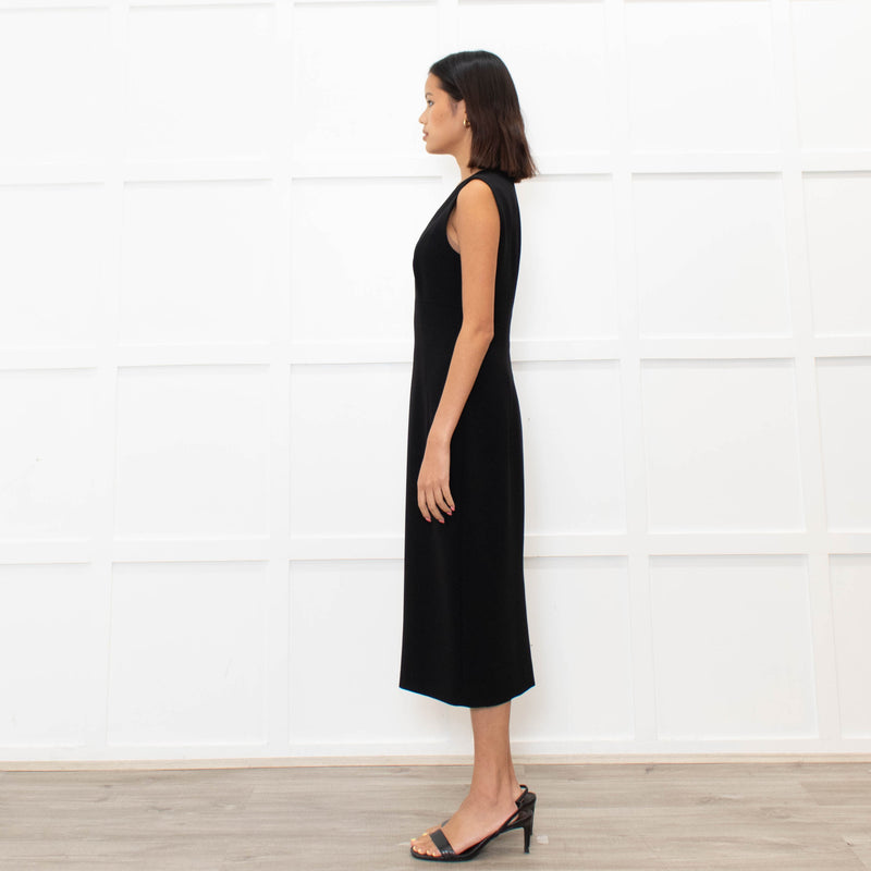 Max Mara Black Sleeveless Shift Dress