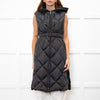Max Mara The Cube Grey Quilted Long Gilet