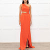 Emma Wallace Red Cutaway Fishtail Gown