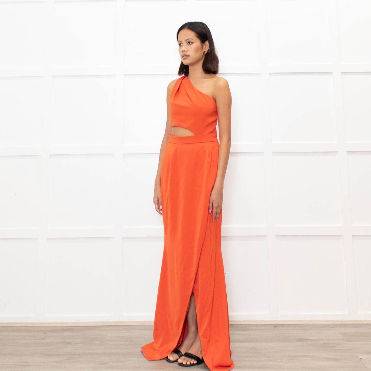 Emma Wallace Red Cutaway Fishtail Gown