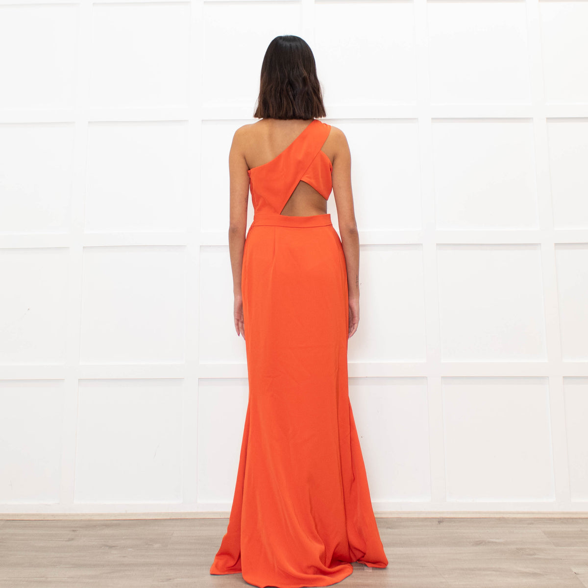 Emma Wallace Red Cutaway Fishtail Gown