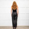 Me + Em Black Leather Front Stitch Trousers