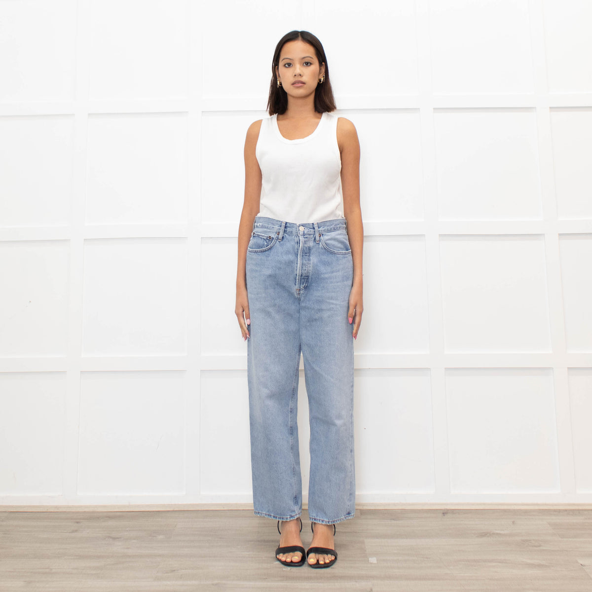 Agolde Blue Denim 90's Pinch Waist Jeans
