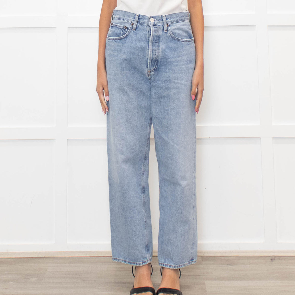 Agolde Blue Denim 90's Pinch Waist Jeans