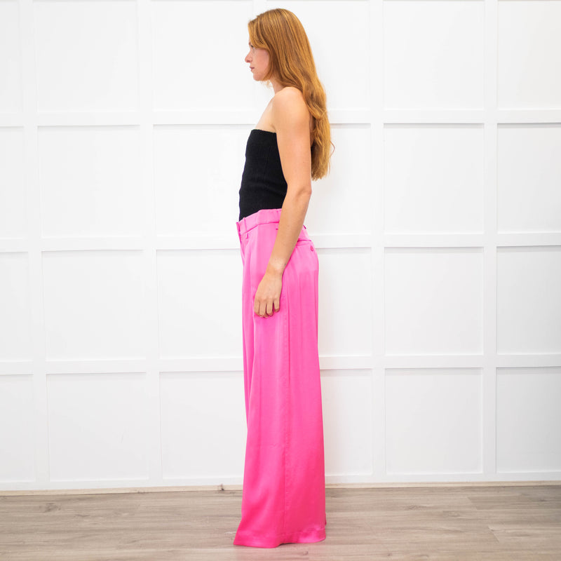 Serena Bute Pink Wide Leg Trousers
