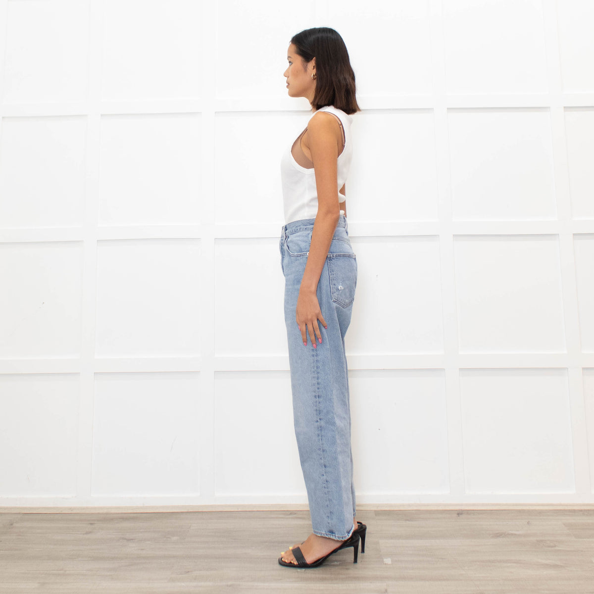 Agolde Blue Denim 90's Pinch Waist Jeans