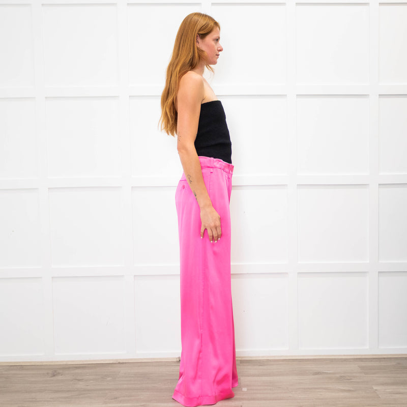 Serena Bute Pink Wide Leg Trousers