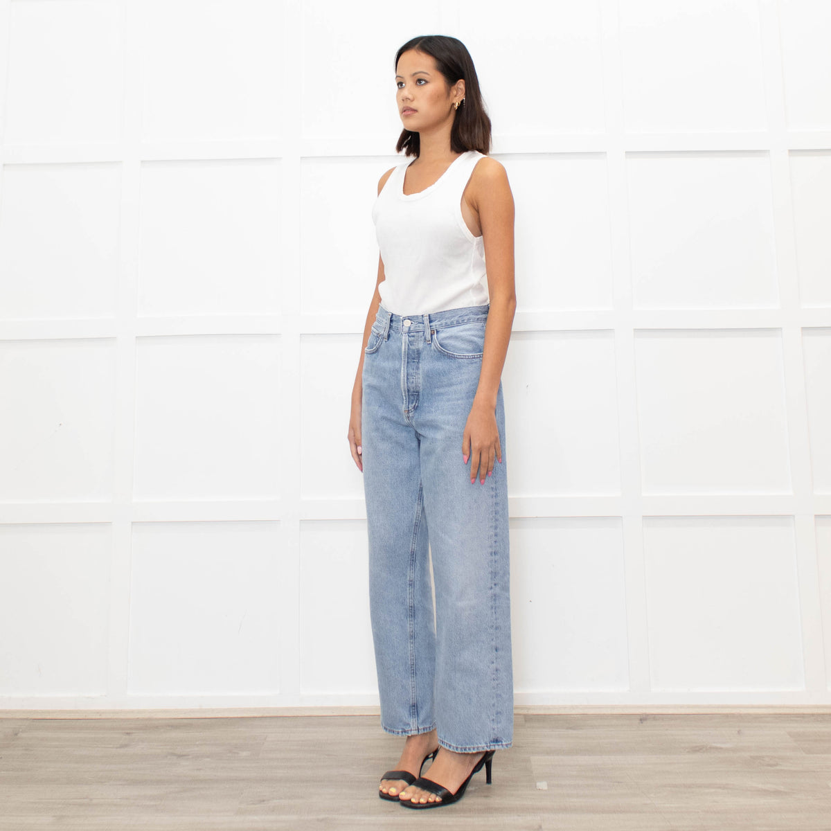 Agolde Blue Denim 90's Pinch Waist Jeans