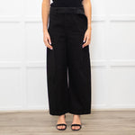 Bimba Y Lola Black Denim Wide Leg Belted Jeans