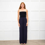See By Chloe Navy Blue Wide Leg Trousers
