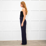 See By Chloe Navy Blue Wide Leg Trousers