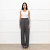 Toteme Grey Herringbone Deep Pleat Trousers