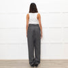 Toteme Grey Herringbone Deep Pleat Trousers