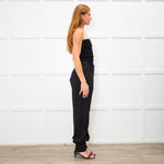 JW Anderson Black Wool Cuff Hem Trousers